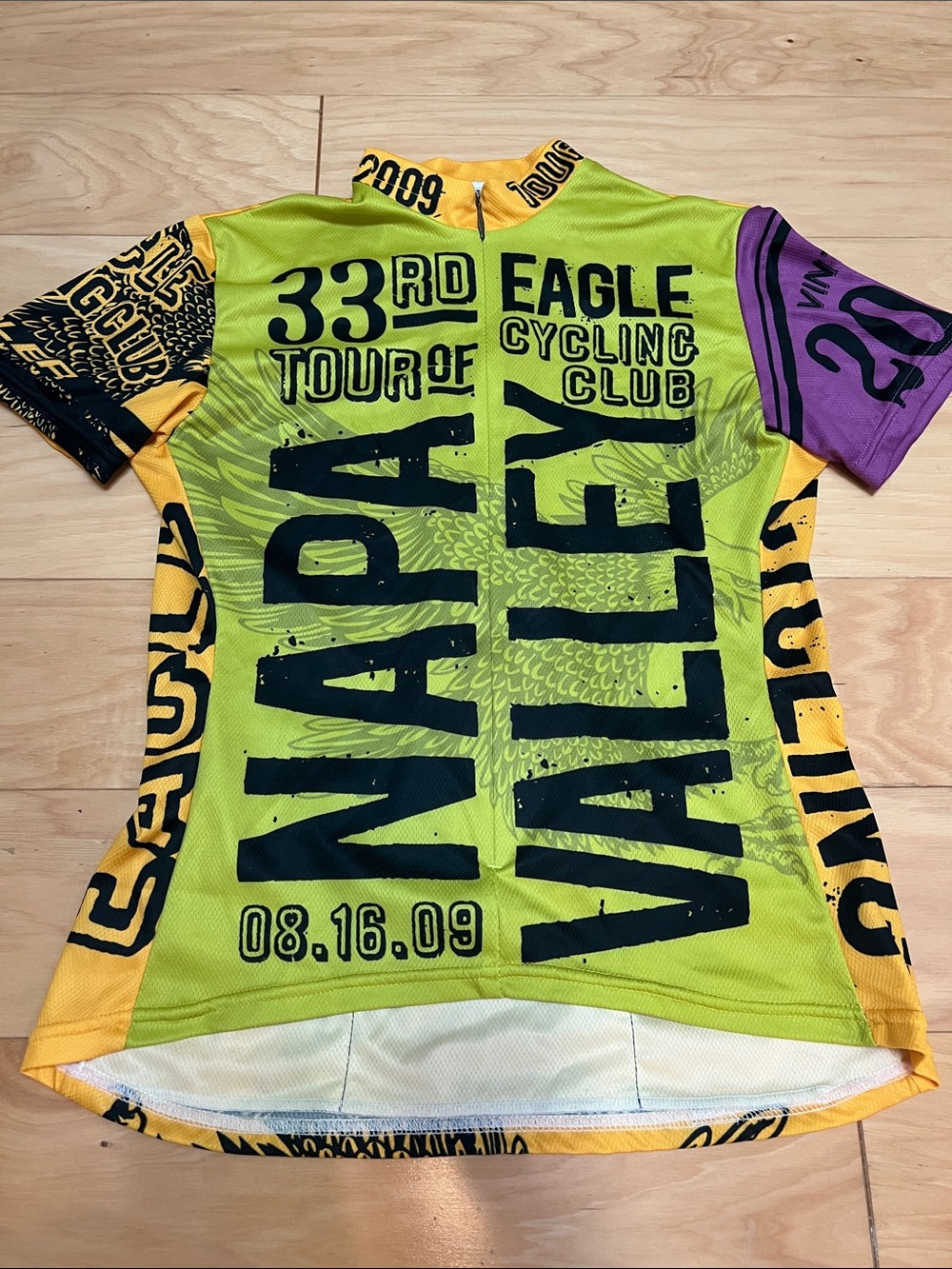 Kids' Neon Green Napa Valley Cycling Jersey